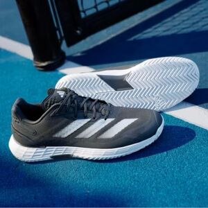 Mens Defiant Speed 2 Tennis Shoes Core Black and White